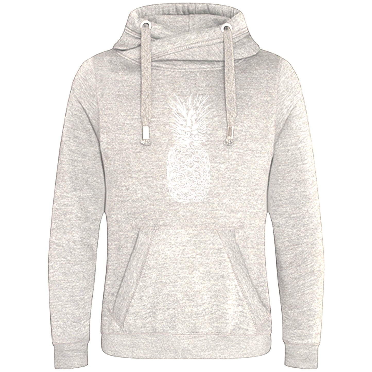 Cross Neck Hoodie/ Pulli / Motiv: Ananas