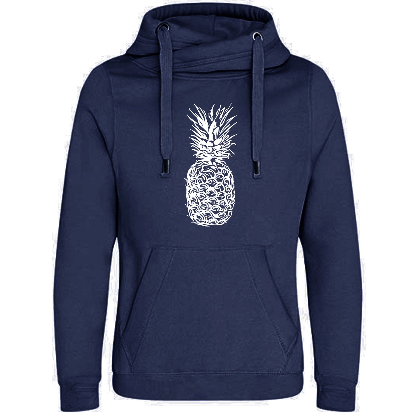 Cross Neck Hoodie/ Pulli / Motiv: Ananas