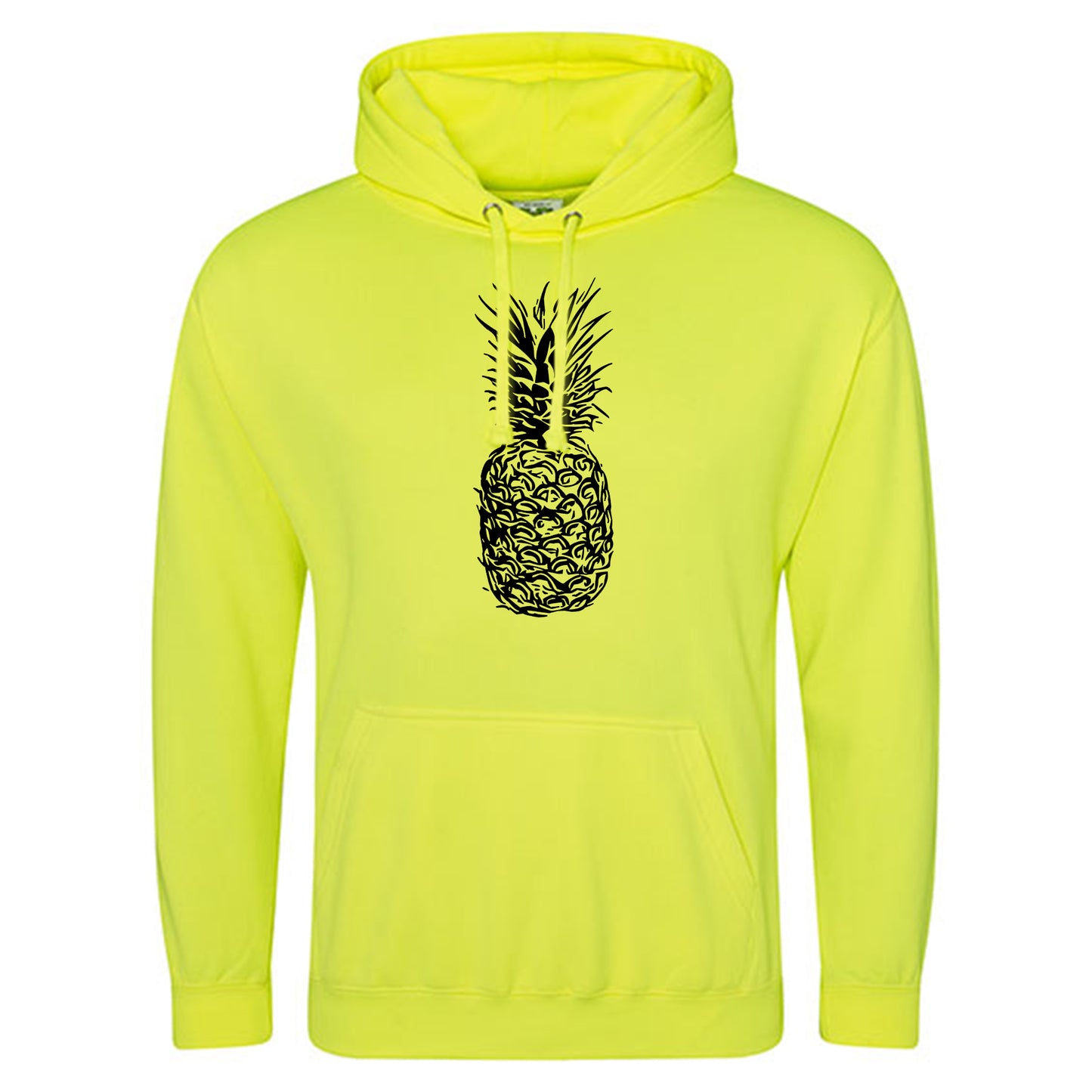 Electric Hoodie / Neon Kapuzenpulli / Motiv: Ananas