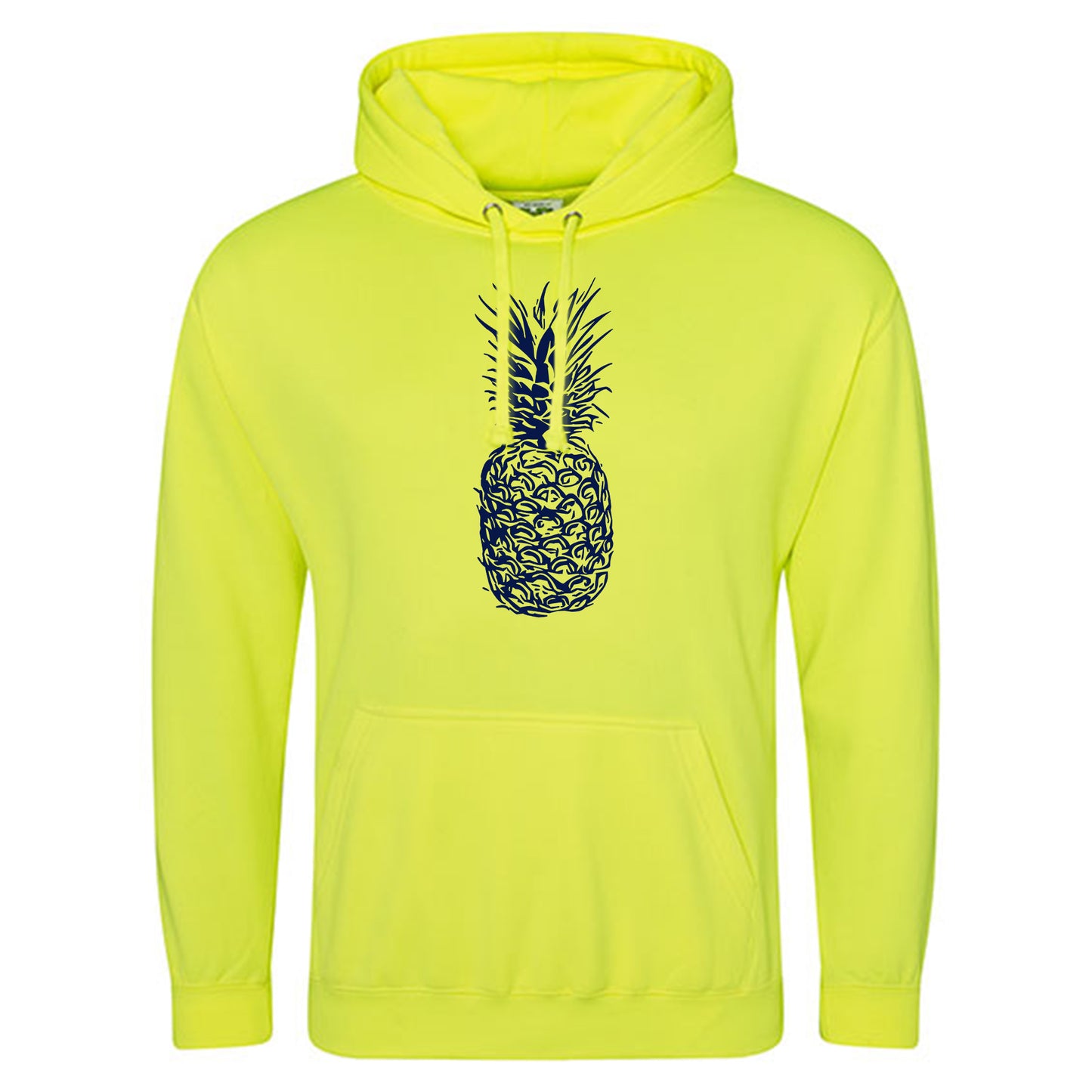 Electric Hoodie / Neon Kapuzenpulli / Motiv: Ananas