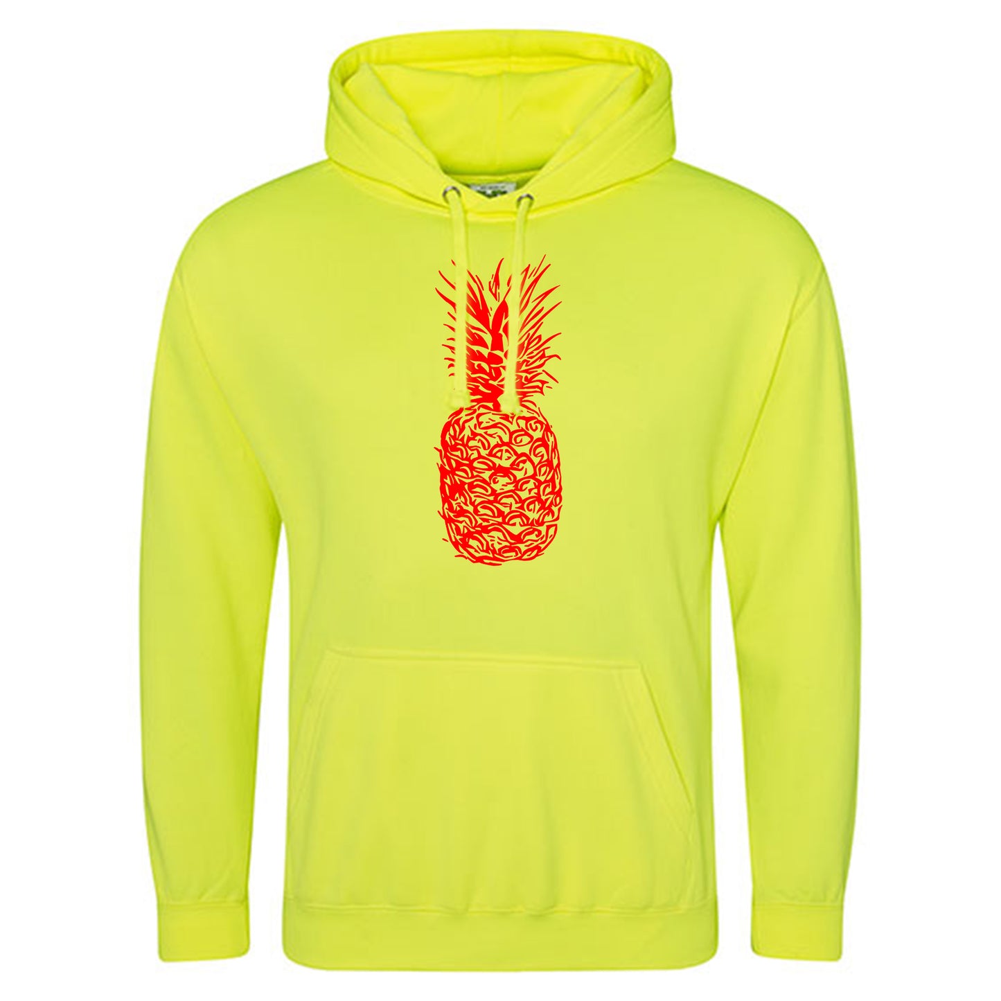 Electric Hoodie / Neon Kapuzenpulli / Motiv: Ananas
