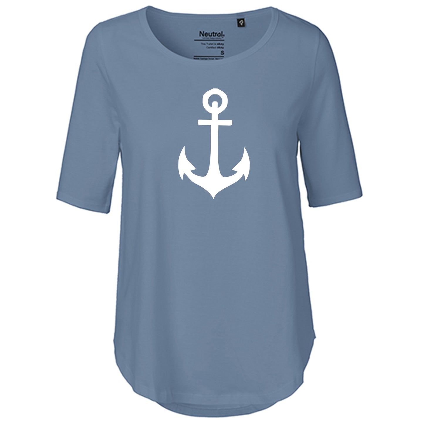 Kopie von T-Shirt Damen FairTrade Oversized Half Sleeve "Anker"