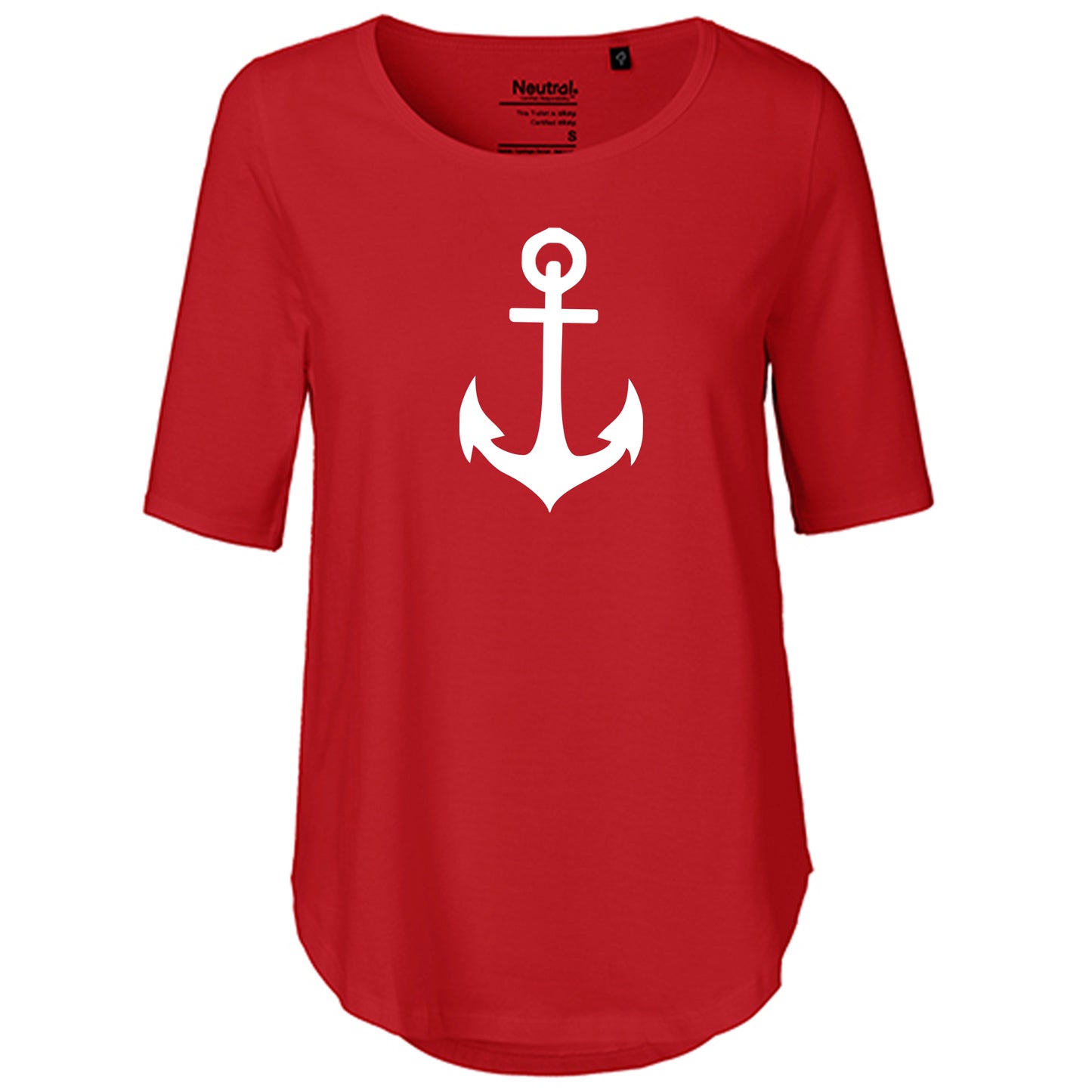 Kopie von T-Shirt Damen FairTrade Oversized Half Sleeve "Anker"