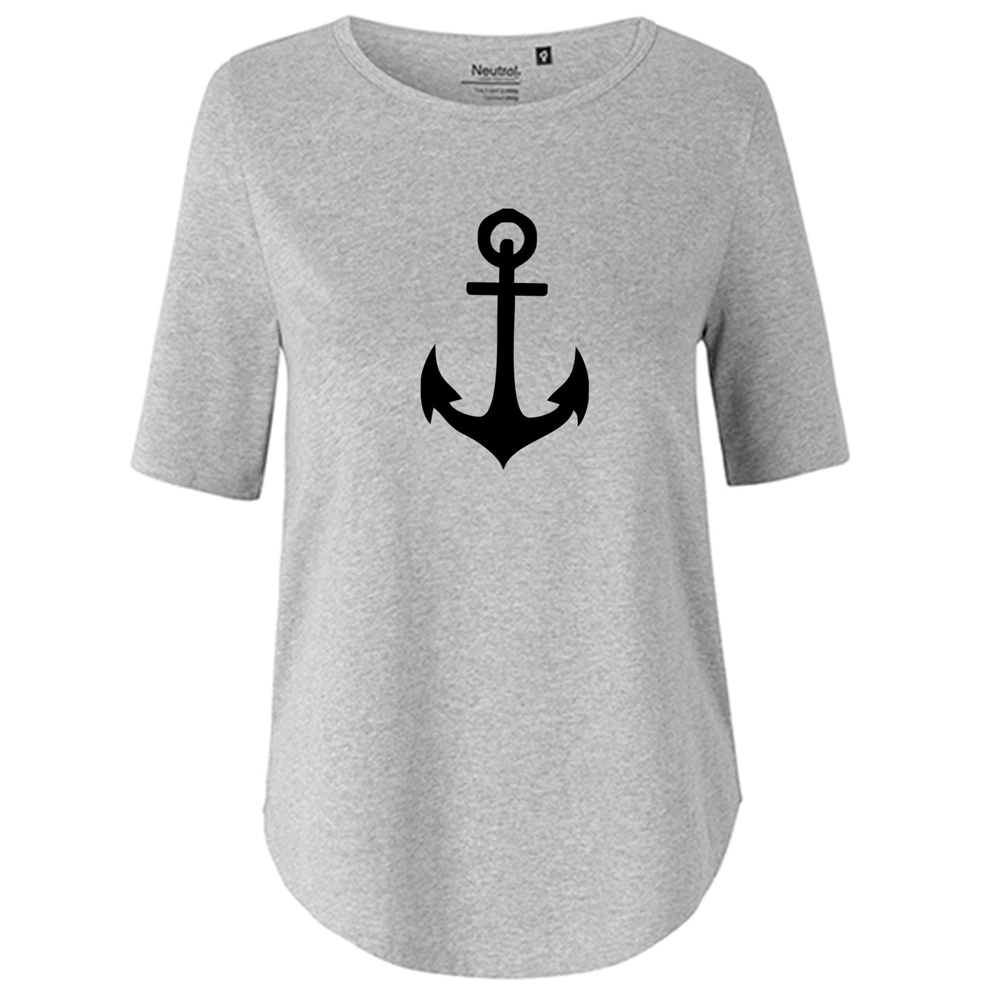 Kopie von T-Shirt Damen FairTrade Oversized Half Sleeve "Anker"