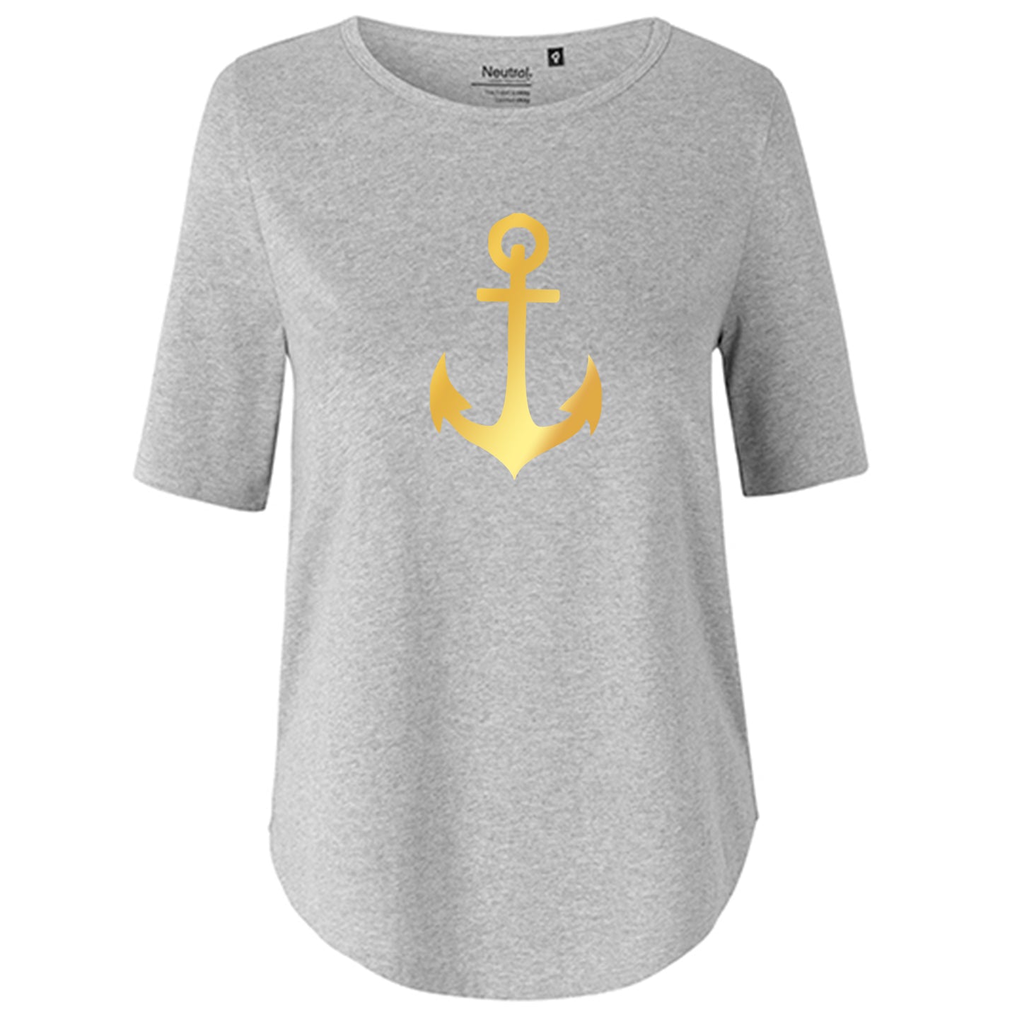 Kopie von T-Shirt Damen FairTrade Oversized Half Sleeve "Anker"