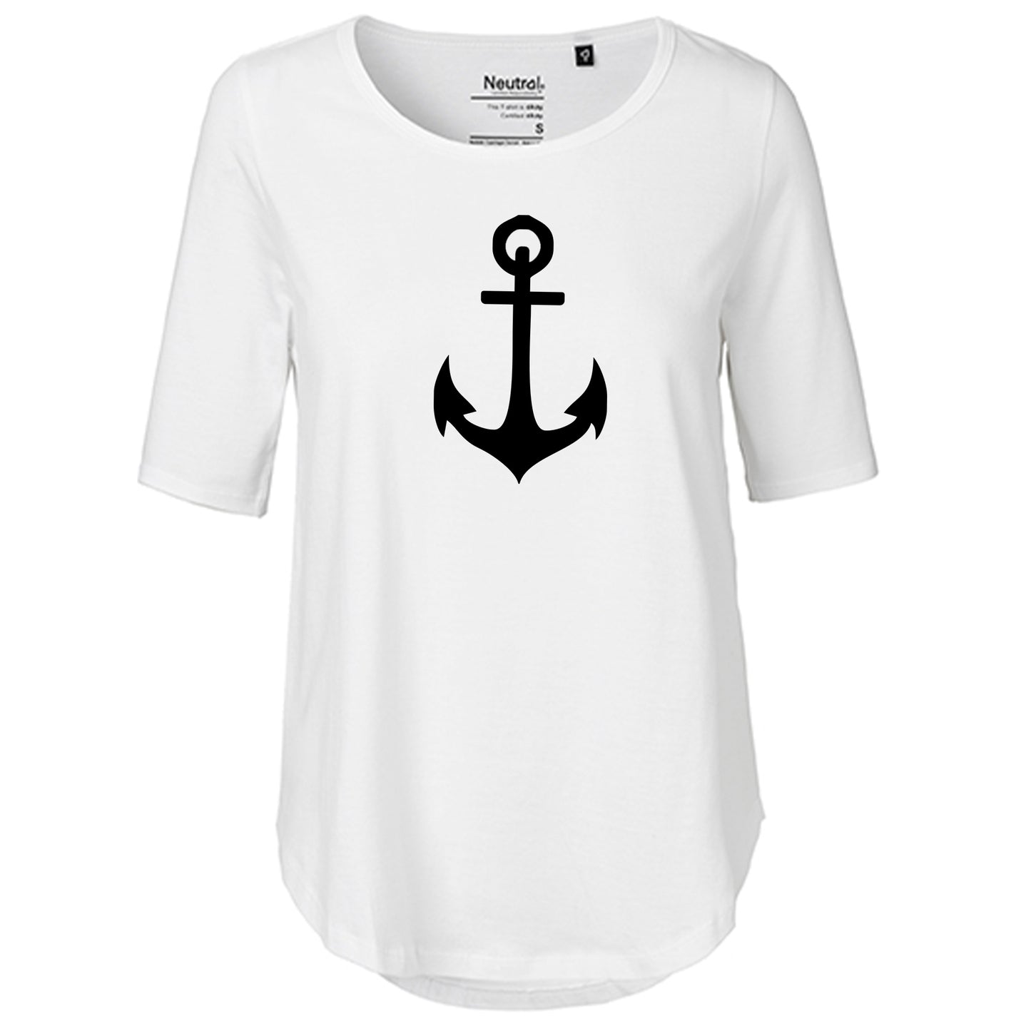 Kopie von T-Shirt Damen FairTrade Oversized Half Sleeve "Anker"