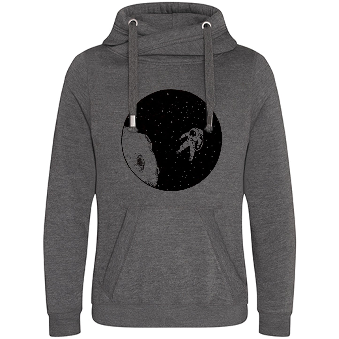 Cross Neck Hoodie/ Pulli / Motiv: Astronaut