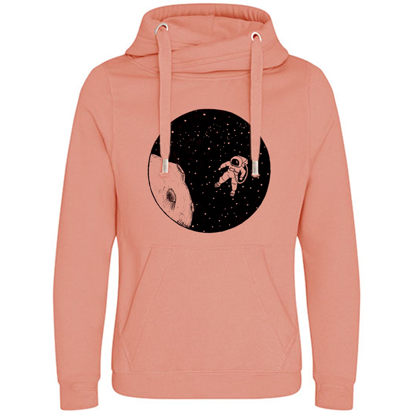 Cross Neck Hoodie/ Pulli / Motiv: Astronaut
