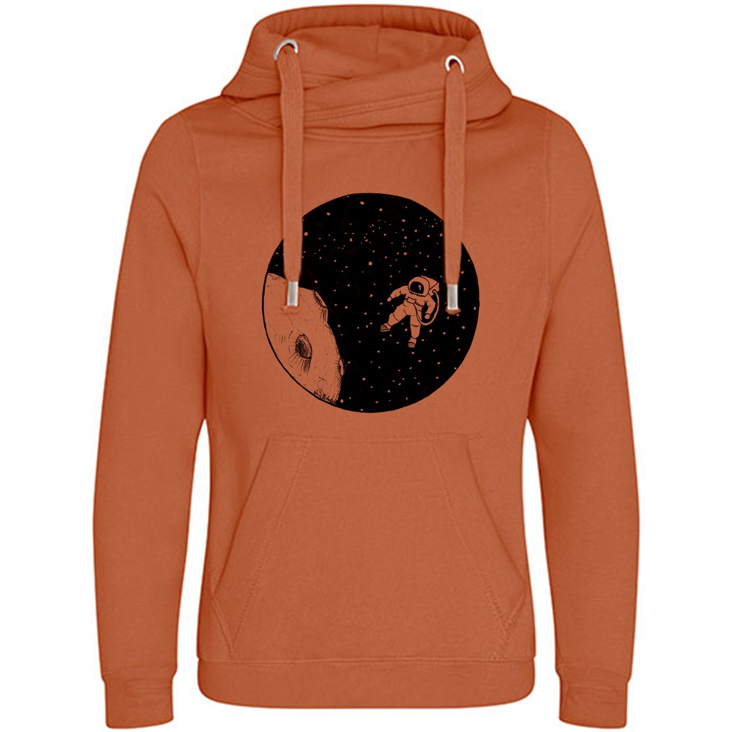 Cross Neck Hoodie/ Pulli / Motiv: Astronaut