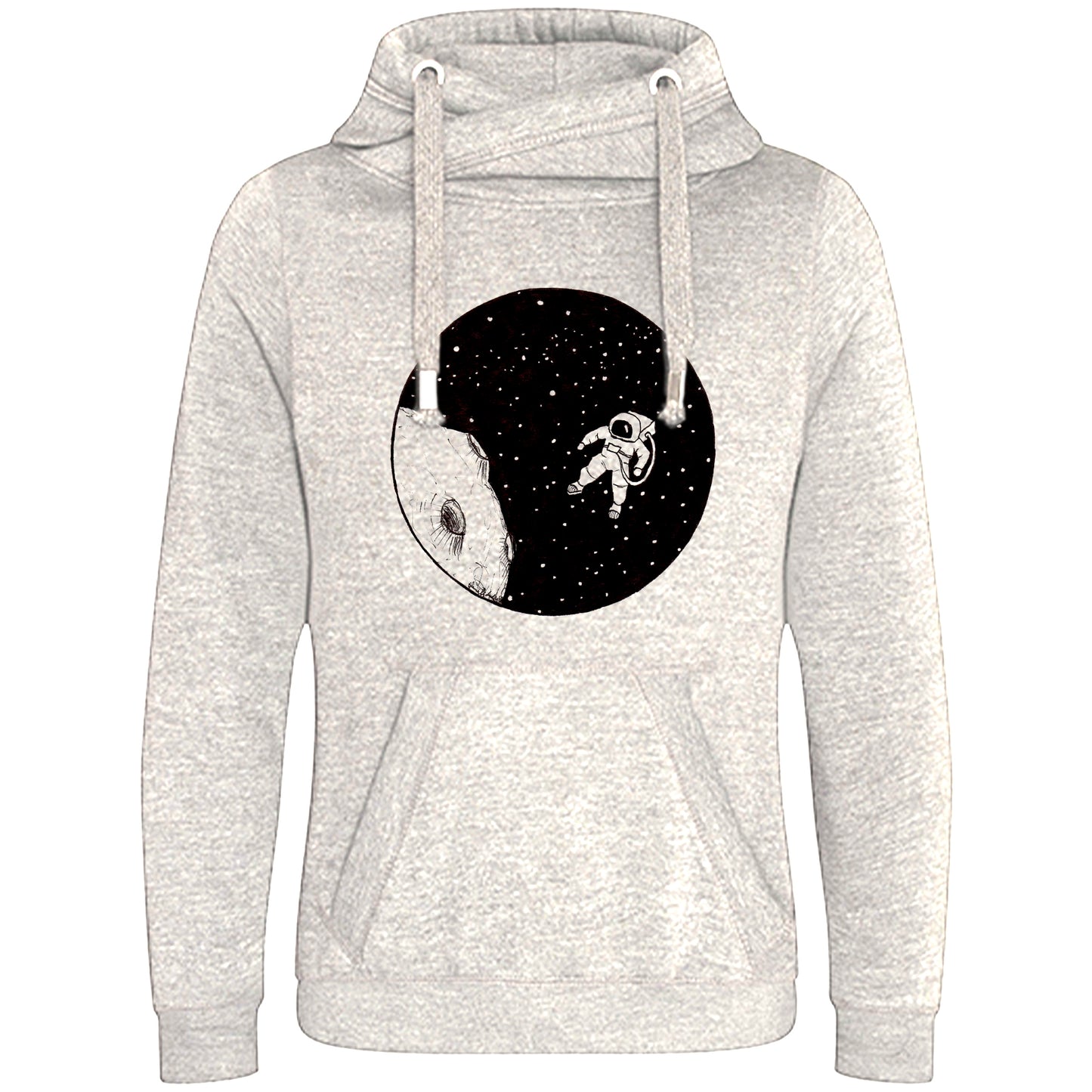 Cross Neck Hoodie/ Pulli / Motiv: Astronaut