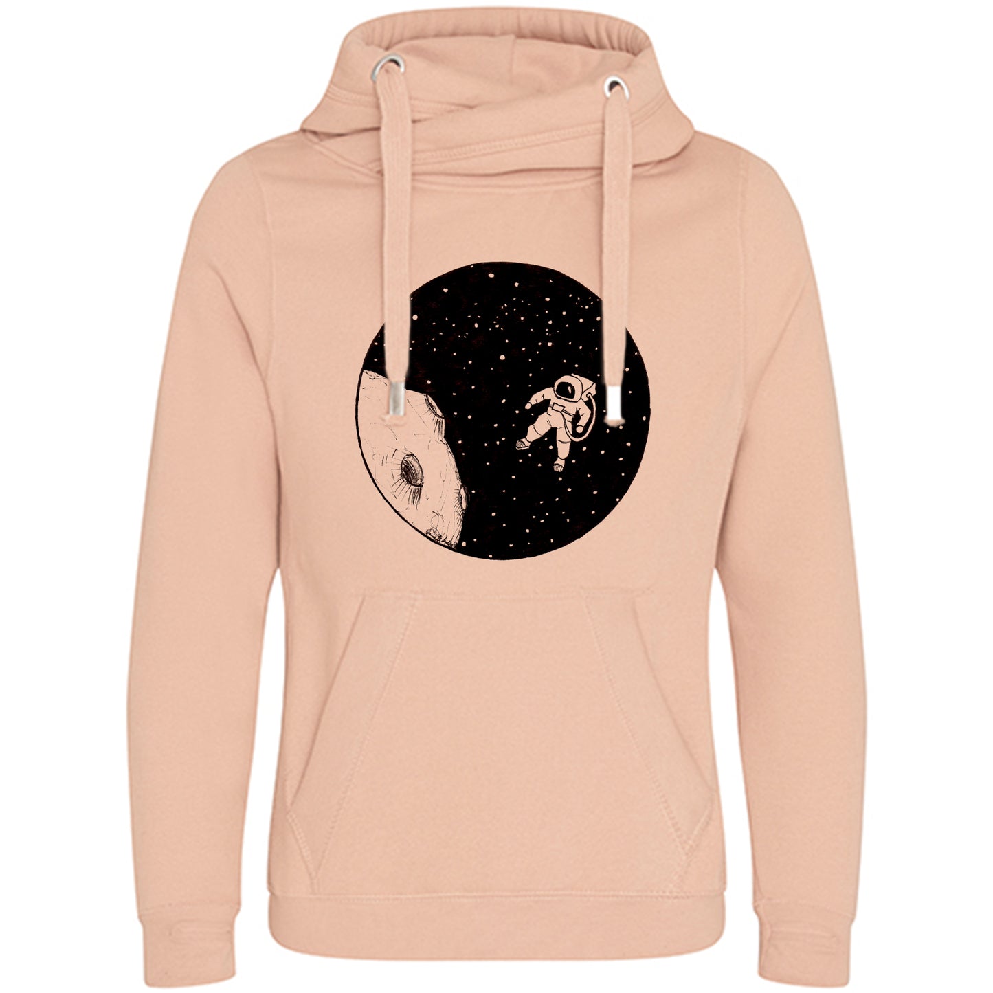 Cross Neck Hoodie/ Pulli / Motiv: Astronaut