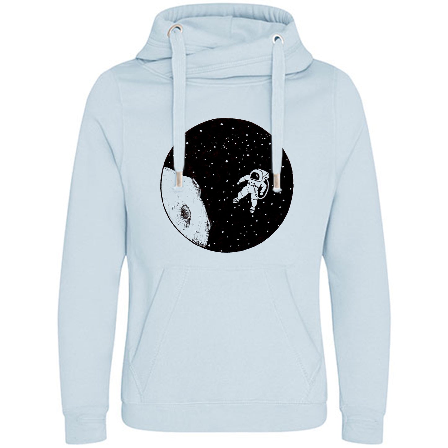 Cross Neck Hoodie/ Pulli / Motiv: Astronaut