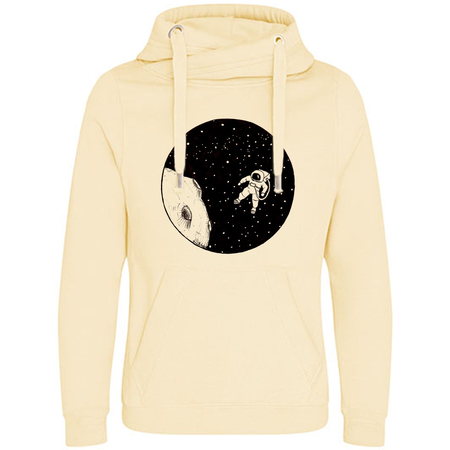 Cross Neck Hoodie/ Pulli / Motiv: Astronaut