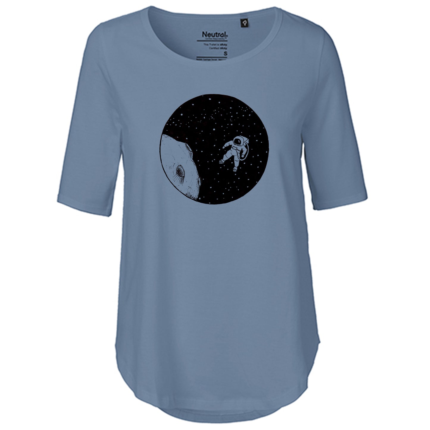 T-Shirt Damen FairTrade Oversized Half Sleeve "Astronaut"