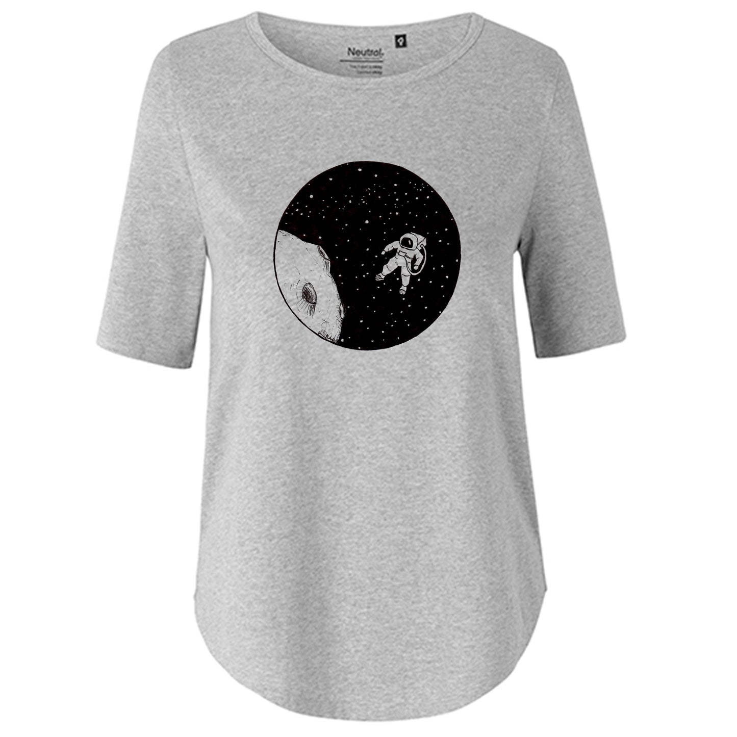 T-Shirt Damen FairTrade Oversized Half Sleeve "Astronaut"