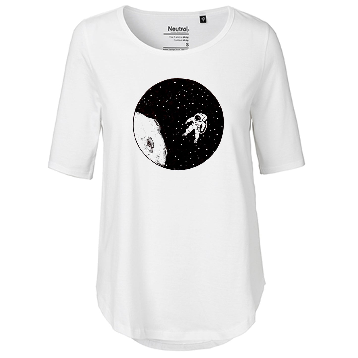 T-Shirt Damen FairTrade Oversized Half Sleeve "Astronaut"