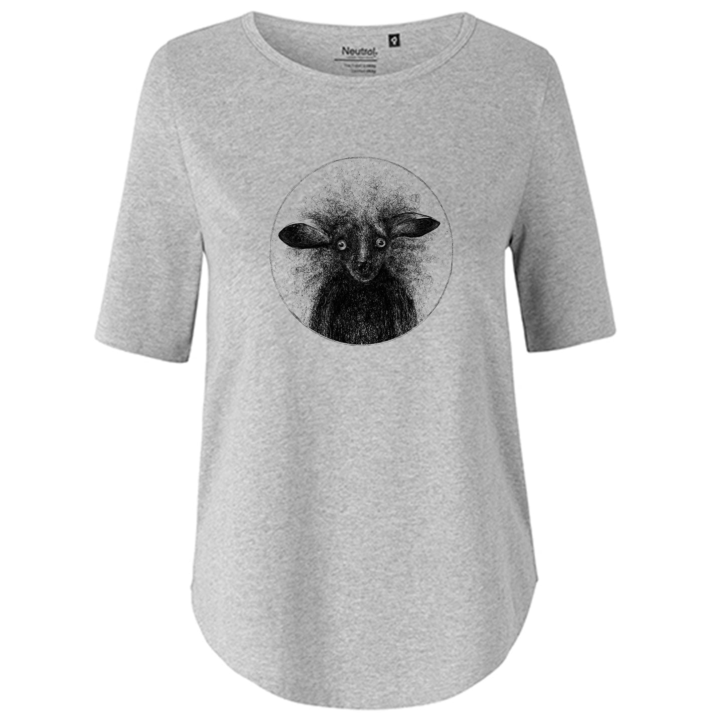 T-Shirt Damen FairTrade Oversized Half Sleeve "Aye Aye"