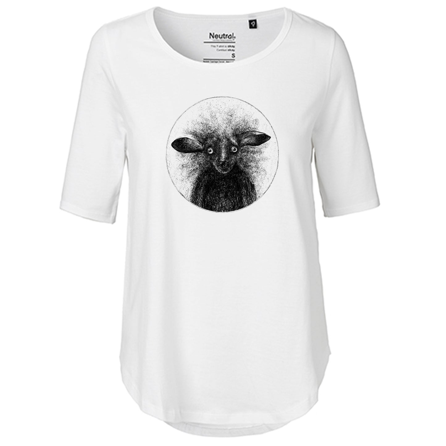 T-Shirt Damen FairTrade Oversized Half Sleeve "Aye Aye"