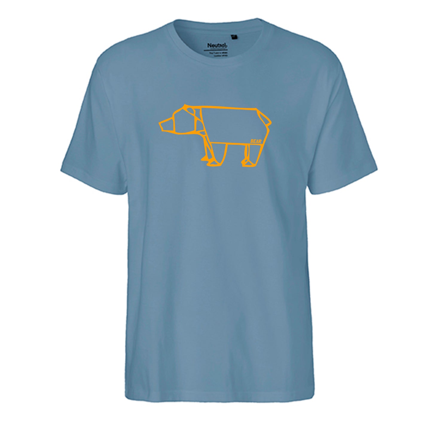FairTrade men's t-shirt 'Bear - origami' organic cotton