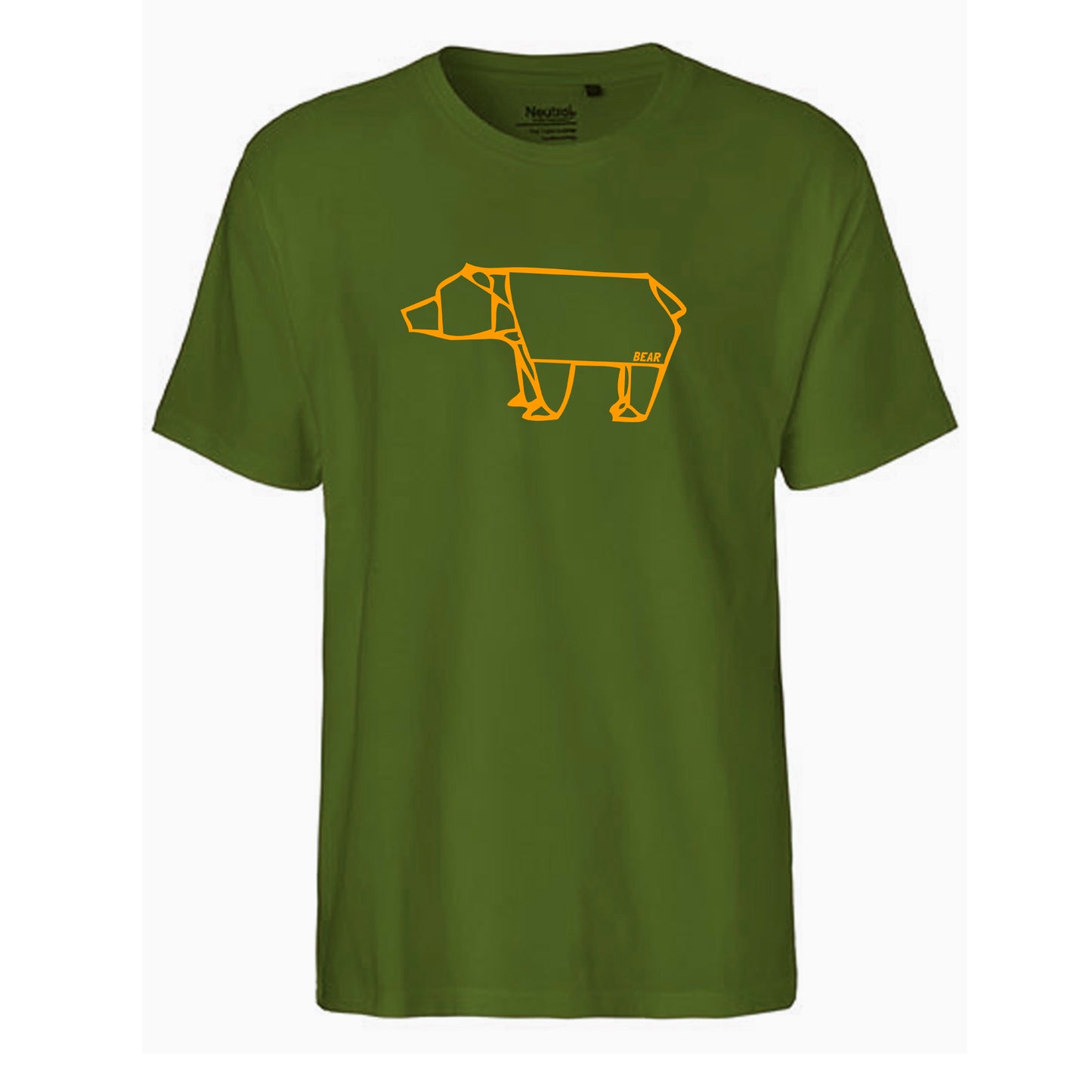 FairTrade men's t-shirt 'Bear - origami' organic cotton