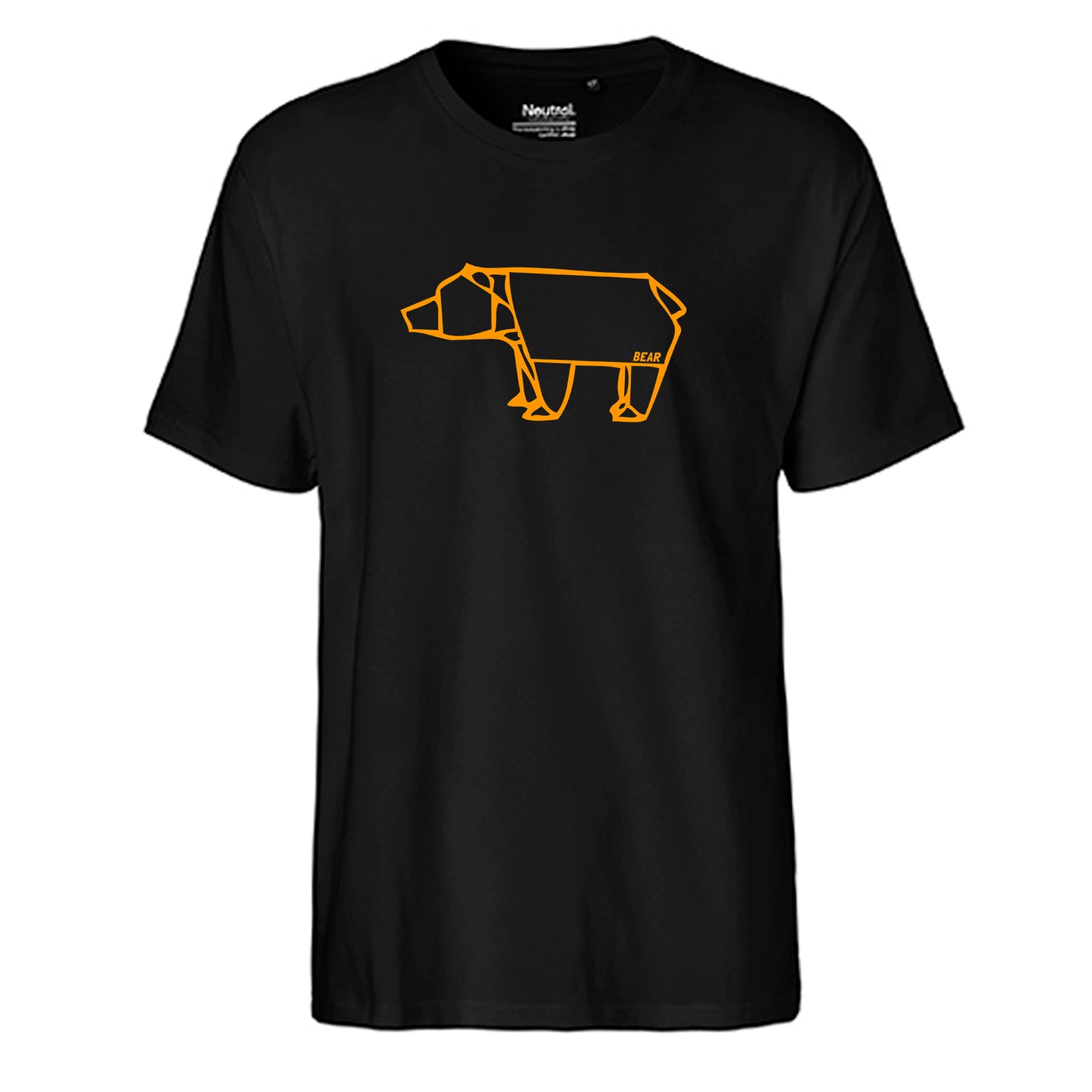 FairTrade men's t-shirt 'Bear - origami' organic cotton