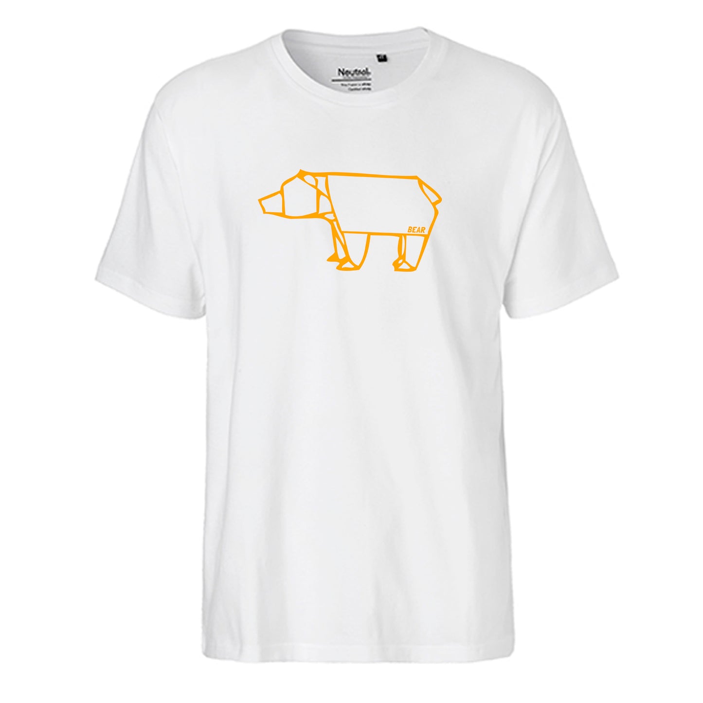 FairTrade men's t-shirt 'Bear - origami' organic cotton