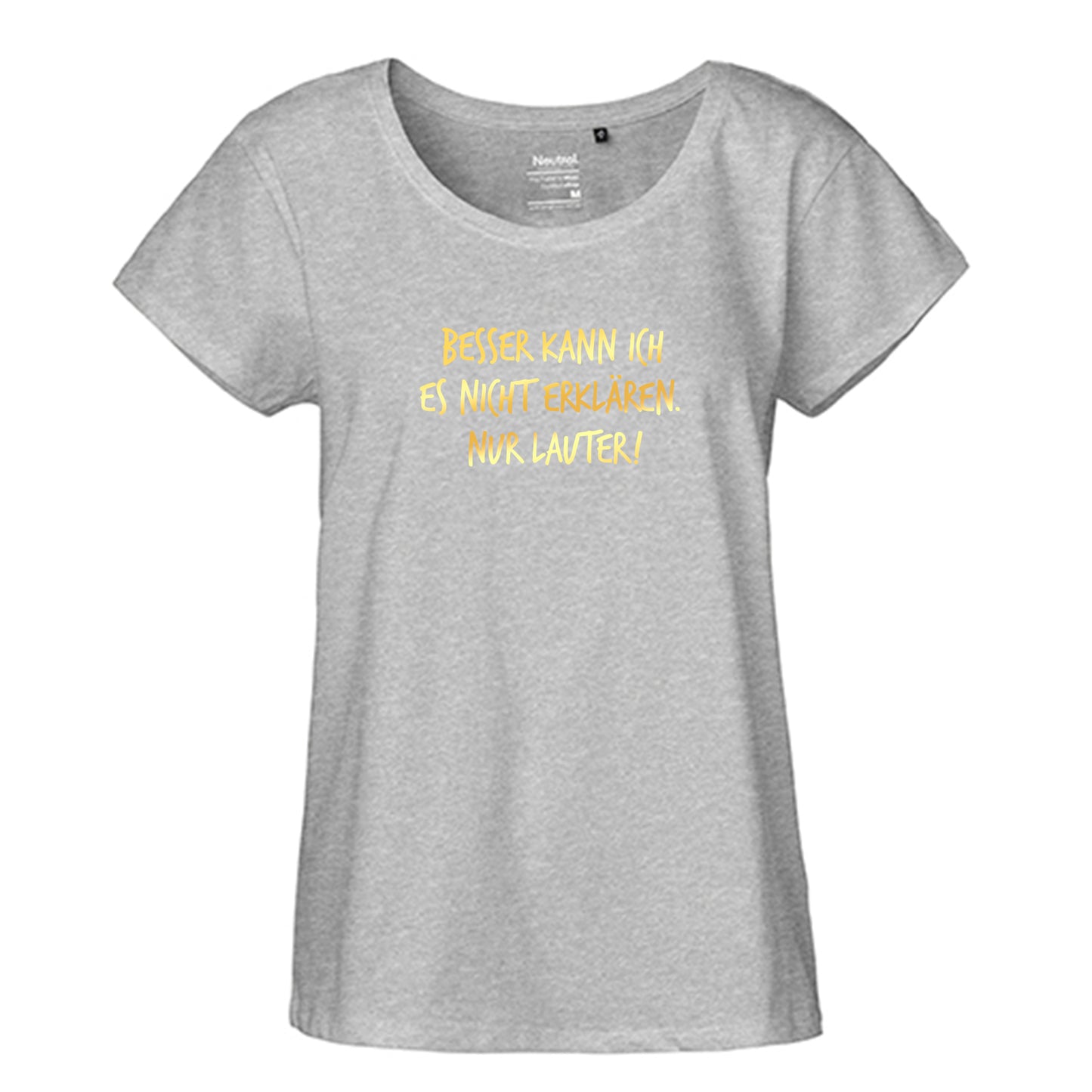 FairTrade Loose Fit Ladies T-Shirt 'Origami Ship' organic cotton