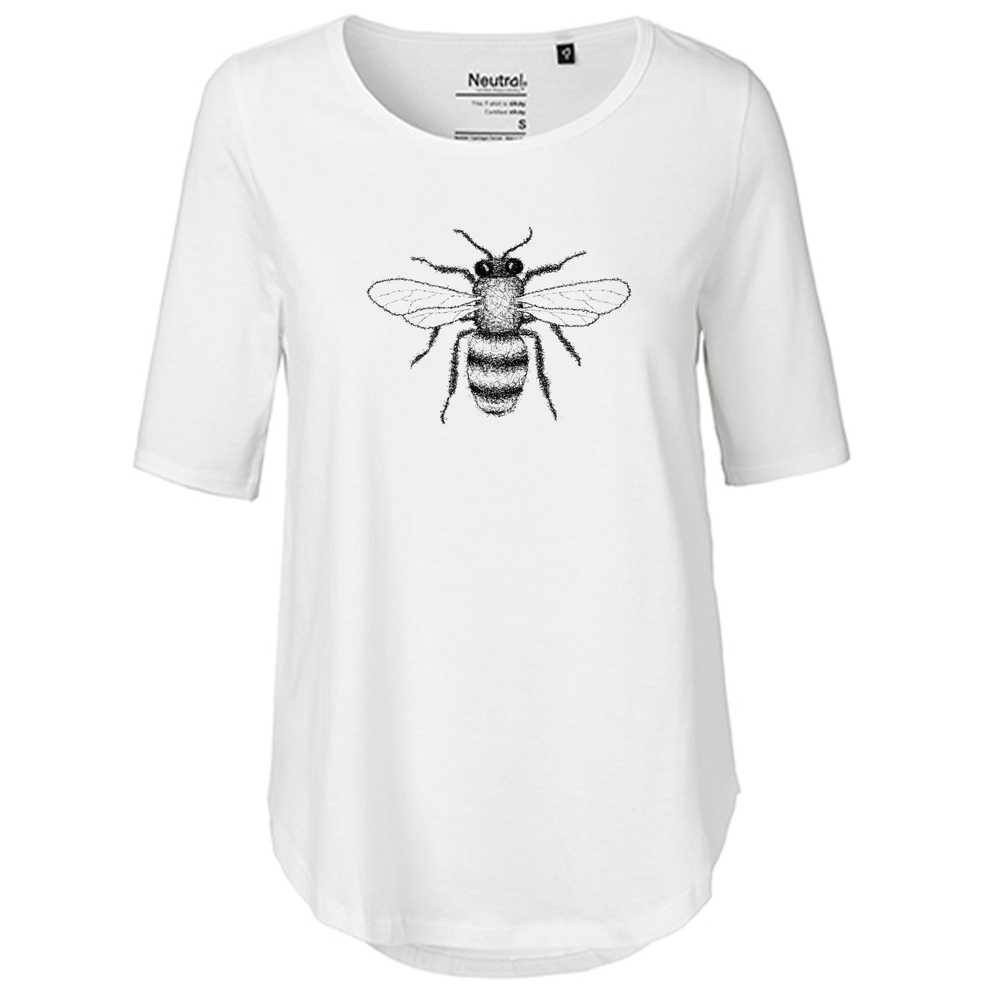 T-Shirt Damen FairTrade Oversized Half Sleeve "Biene"