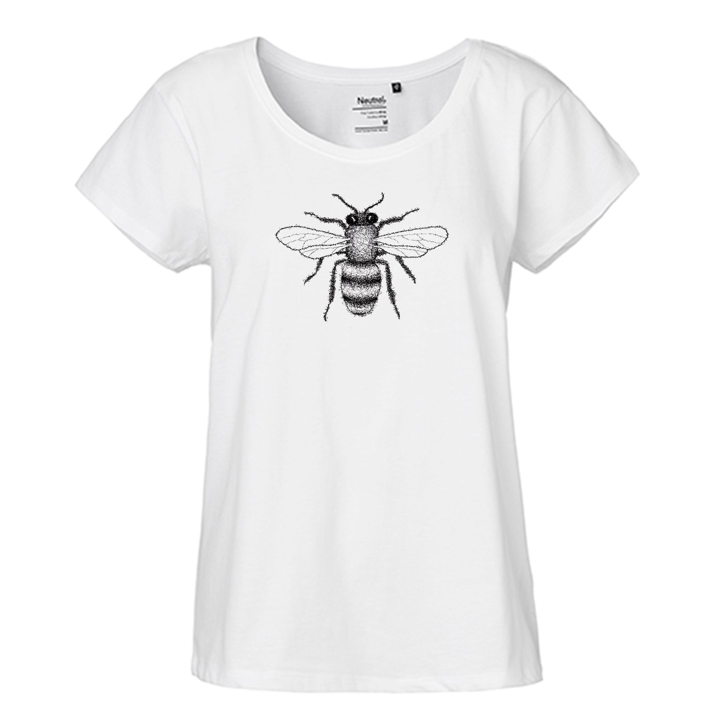 FairTrade Loose Fit Women's T-Shirt 'Zebra Drawn' Organic Cotton