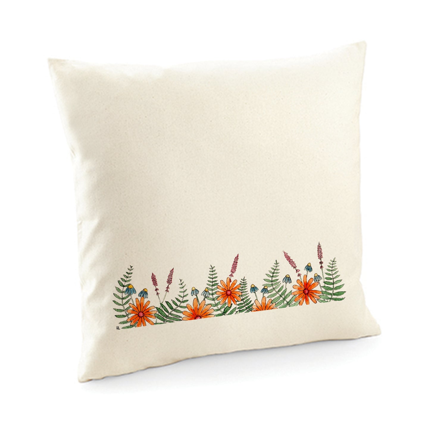 Kissenbezug / cushion cover / Motiv: Blumenwiese