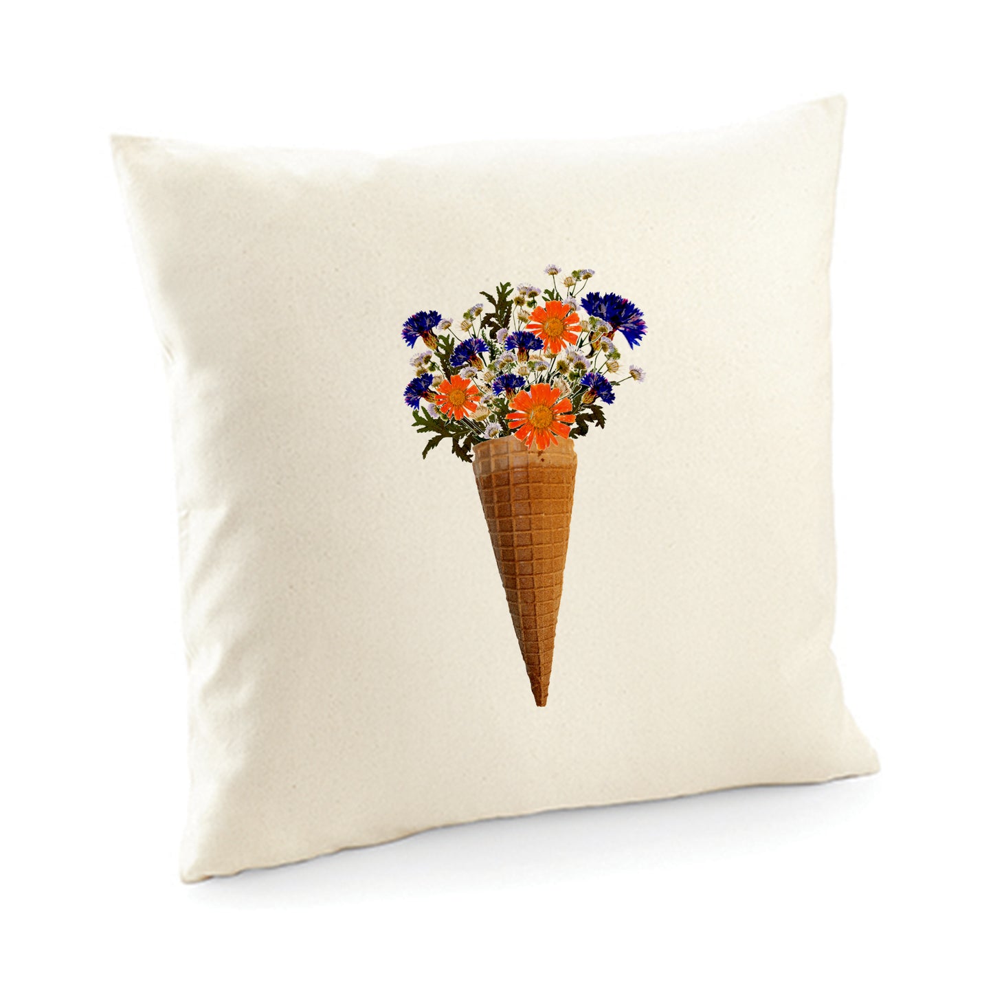Kissenbezug / cushion cover / Motiv: Blumeneis