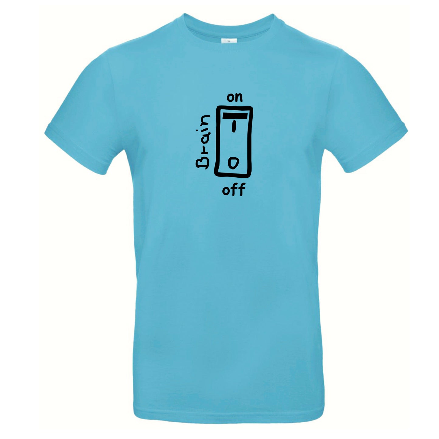 FairWear men's t-shirt 'Brain on/off' cotton
