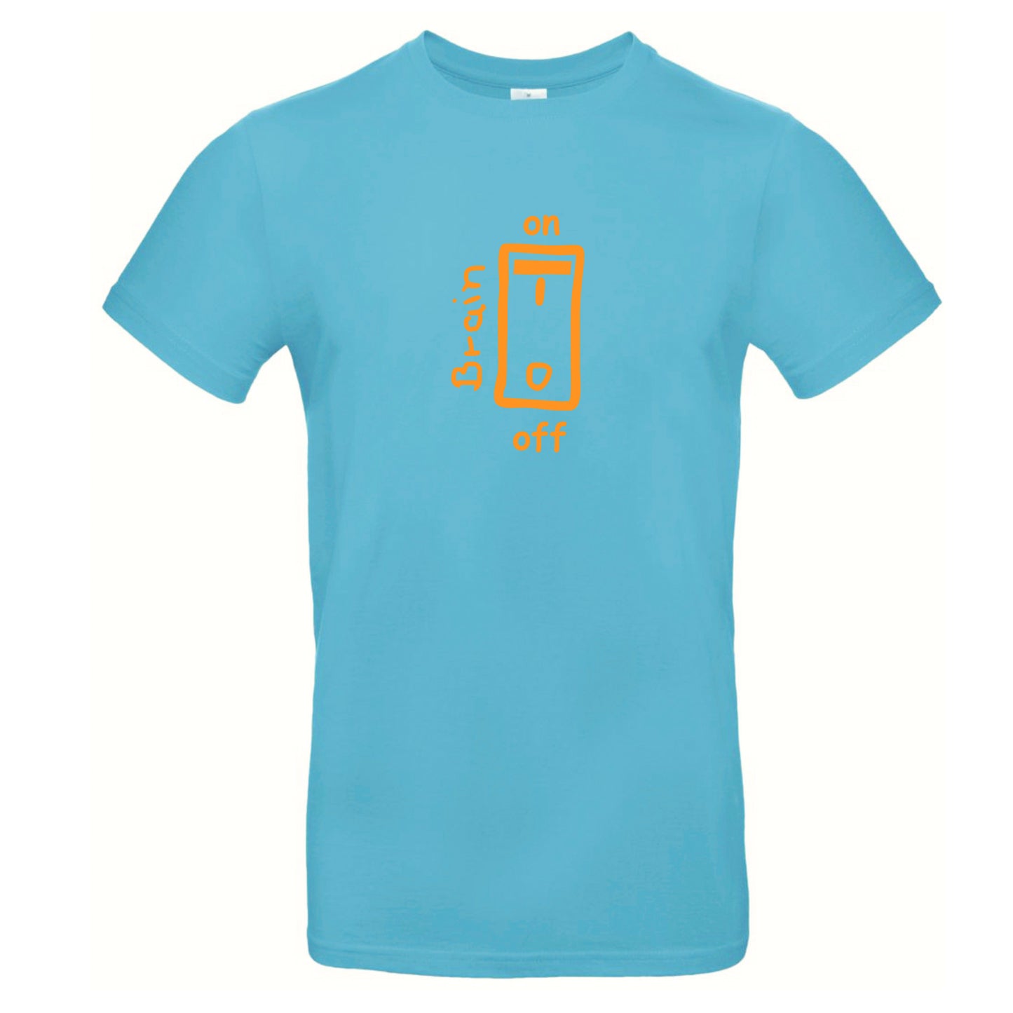 FairWear men's t-shirt 'Brain on/off' cotton