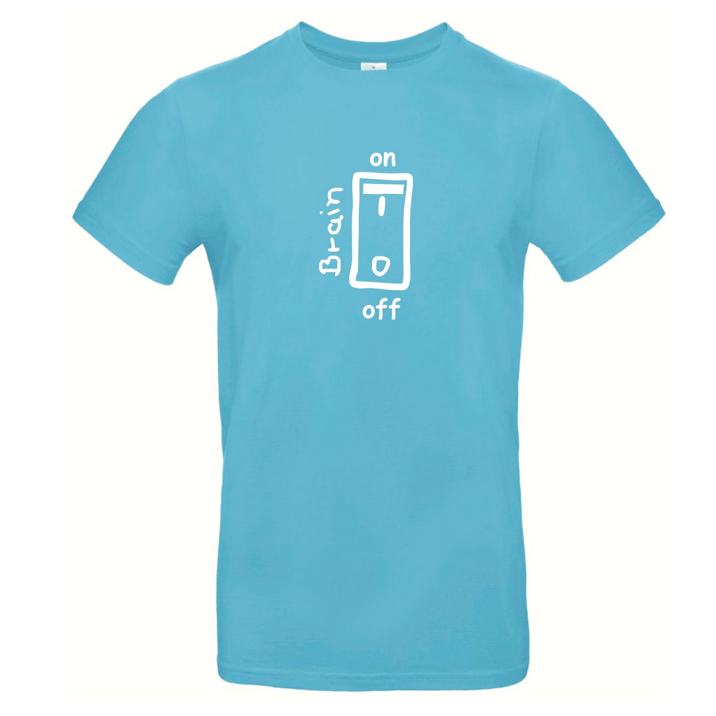 FairWear men's t-shirt 'Brain on/off' cotton