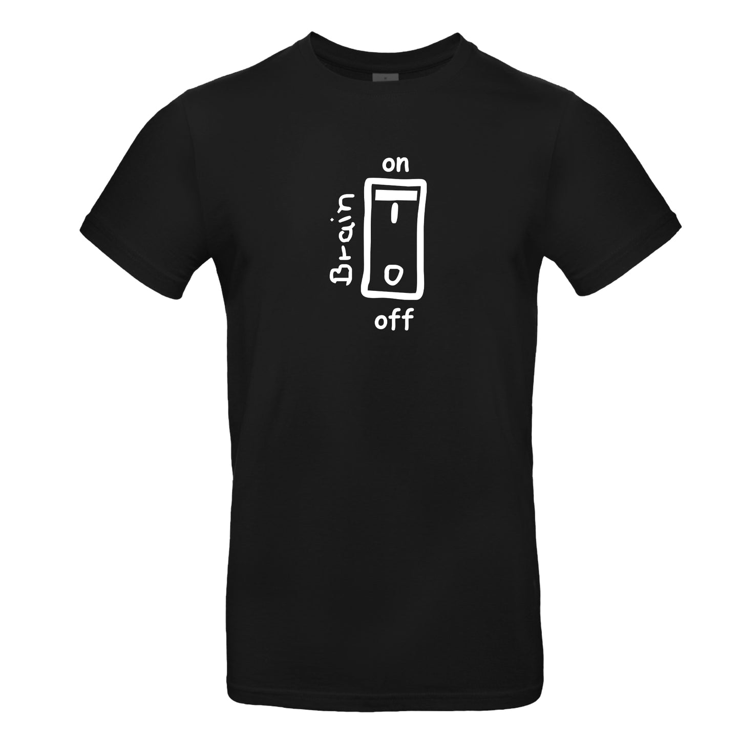 FairWear men's t-shirt 'Brain on/off' cotton