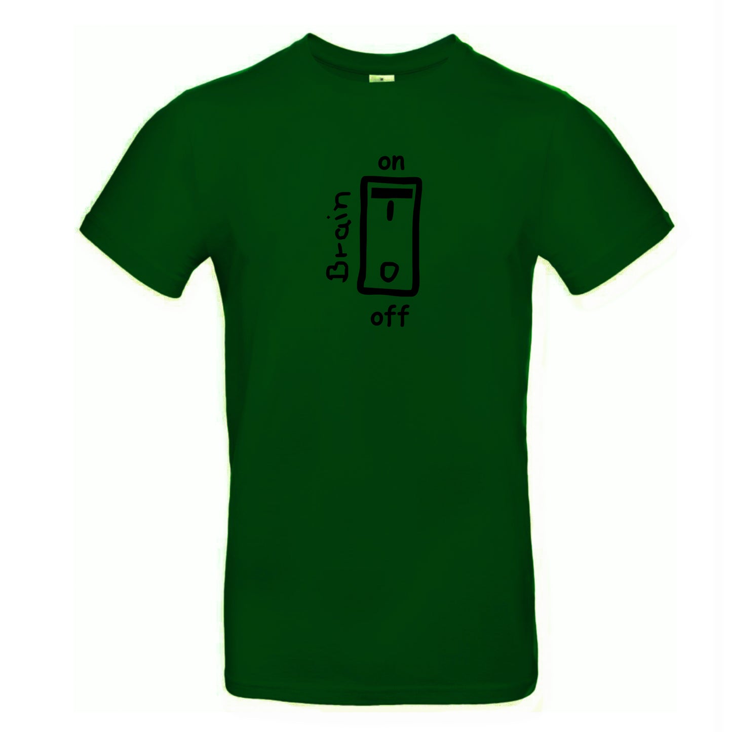 FairWear men's t-shirt 'Brain on/off' cotton