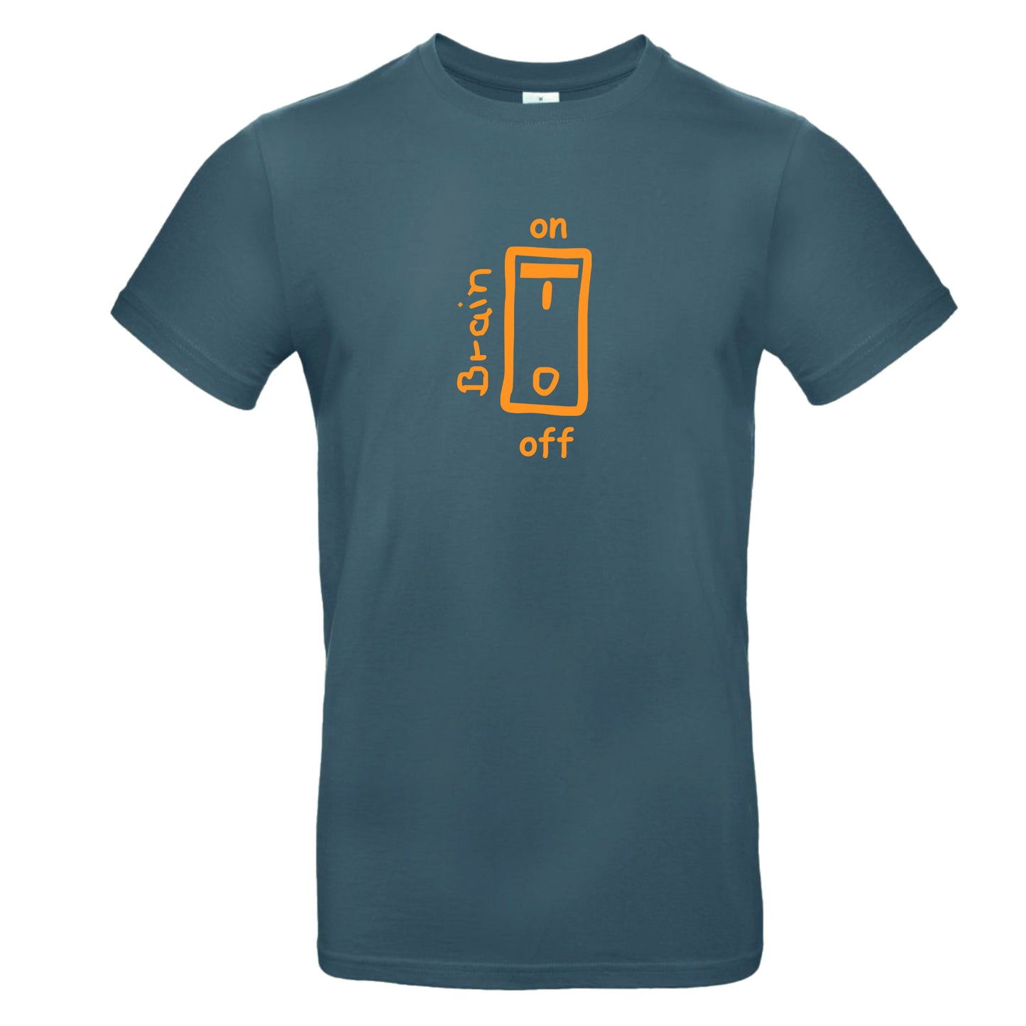 FairWear men's t-shirt 'Brain on/off' cotton
