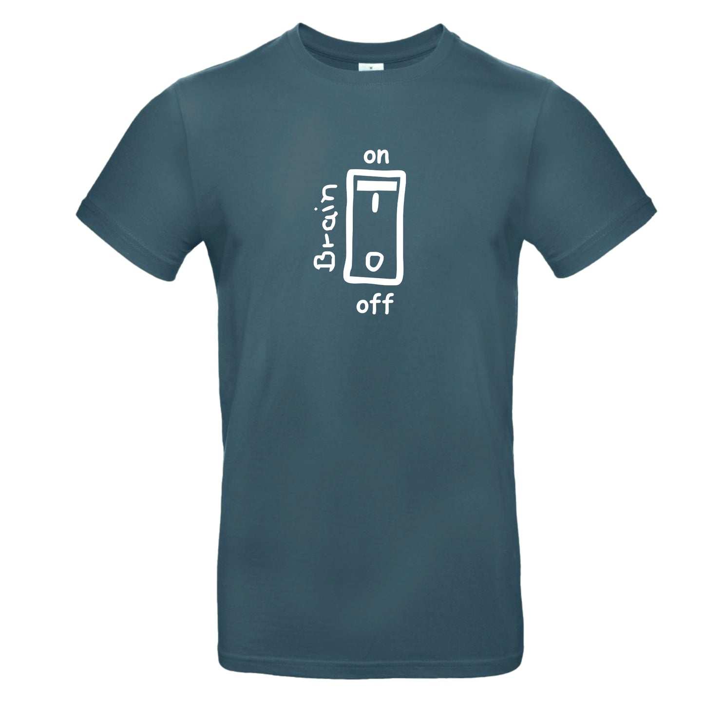 FairWear men's t-shirt 'Brain on/off' cotton