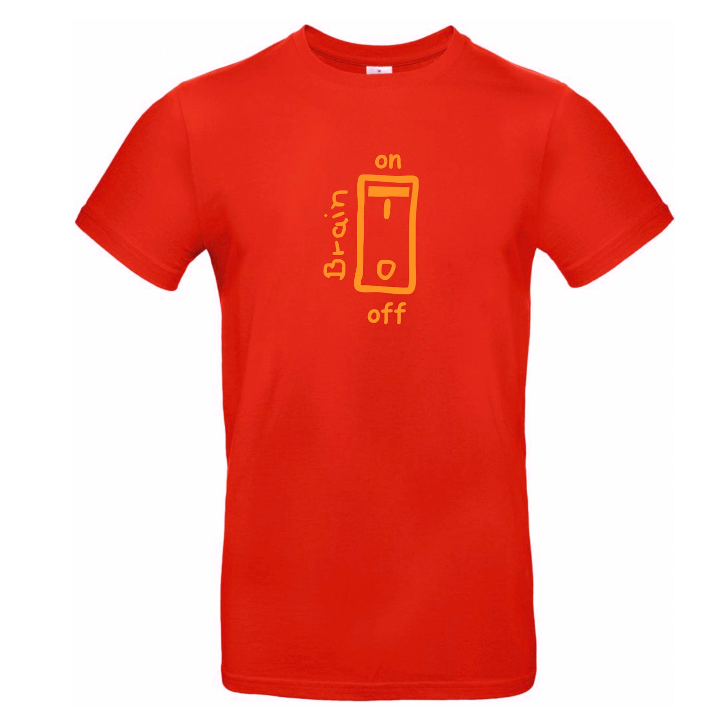 FairWear men's t-shirt 'Brain on/off' cotton