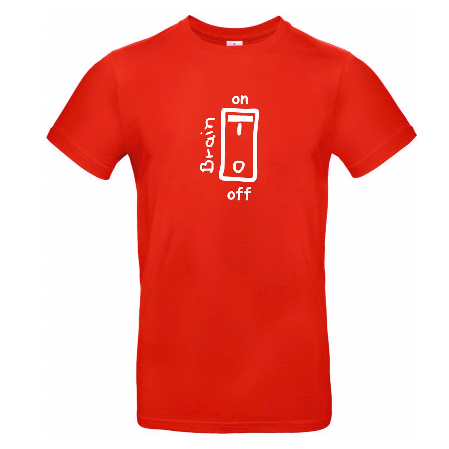 FairWear men's t-shirt 'Brain on/off' cotton