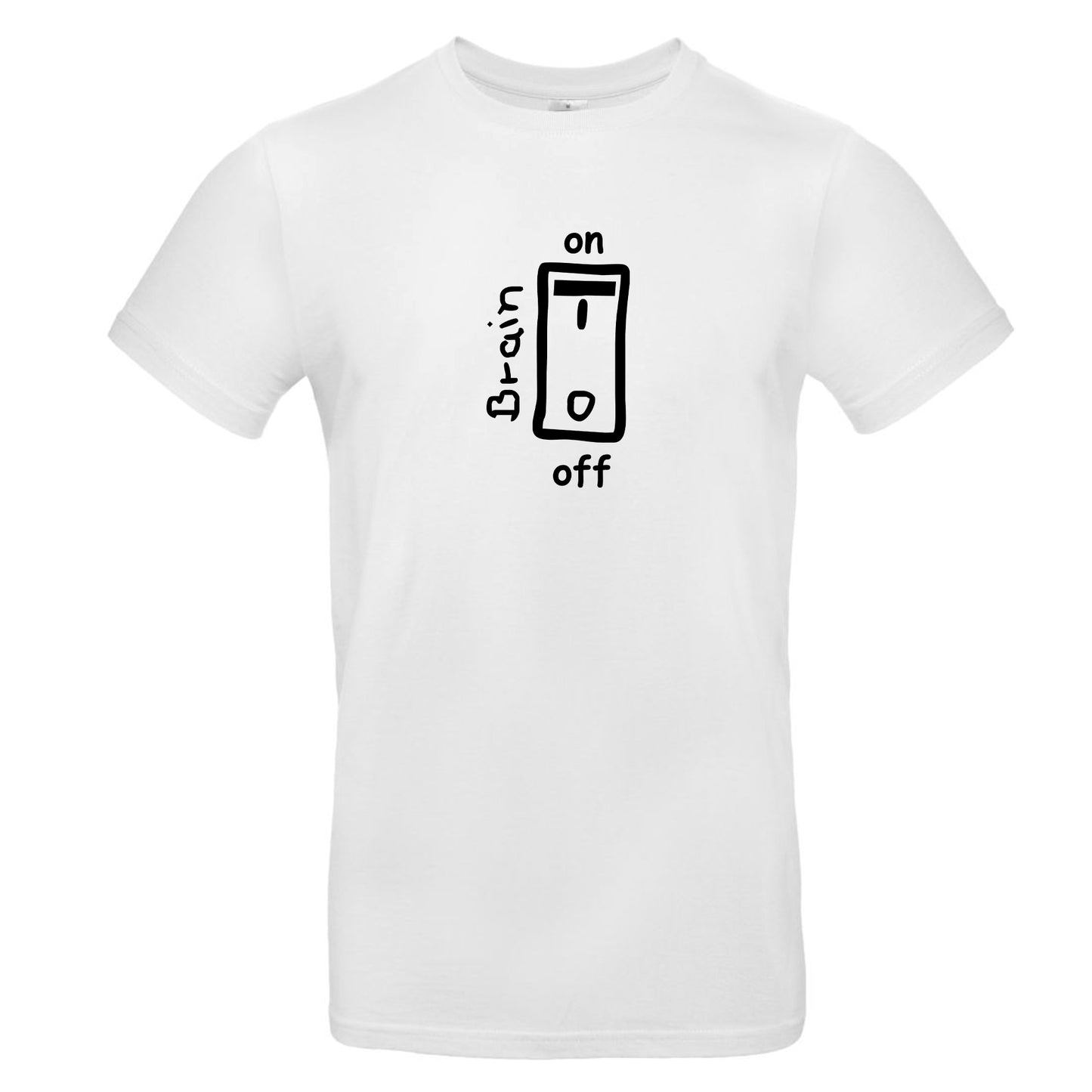 FairWear men's t-shirt 'Brain on/off' cotton