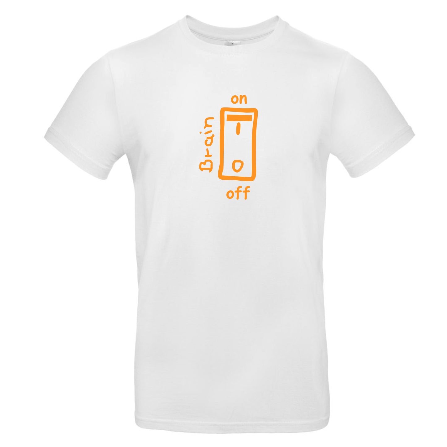 FairWear men's t-shirt 'Brain on/off' cotton