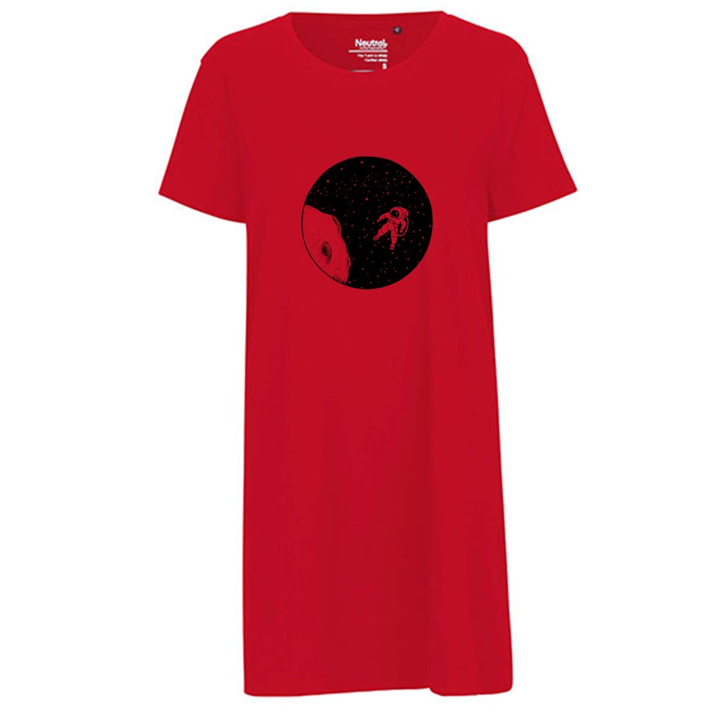 Ladies´ Long Length T-Shirt | Motiv: Astronaut | Bio-BW