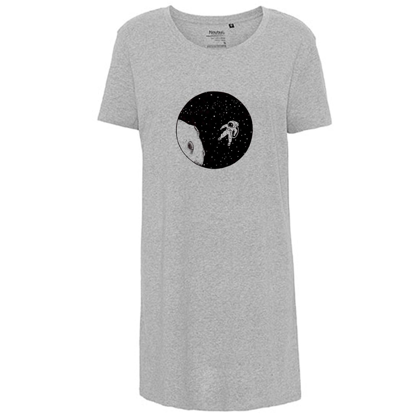 Ladies´ Long Length T-Shirt | Motiv: Astronaut | Bio-BW