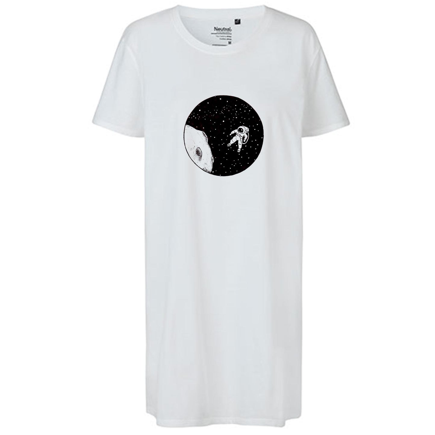 Ladies´ Long Length T-Shirt | Motiv: Astronaut | Bio-BW
