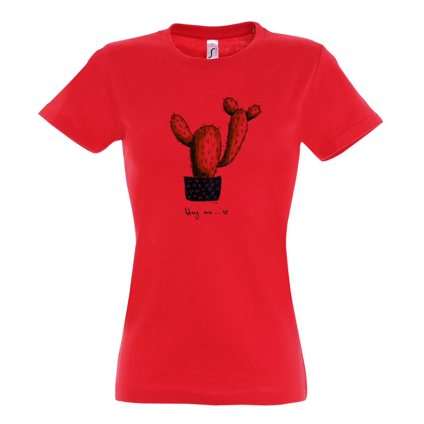 FairWear women's t-shirt 'Hug me' - drawn cotton