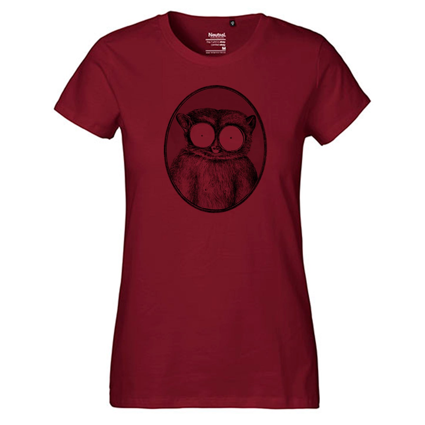 Fair-trade women's t-shirt 'Maki drawn' 100% organic cotton