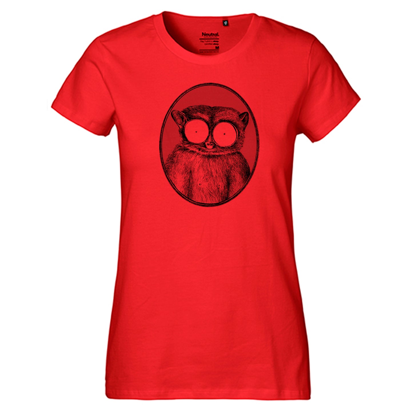 Fair-trade women's t-shirt 'Maki drawn' 100% organic cotton