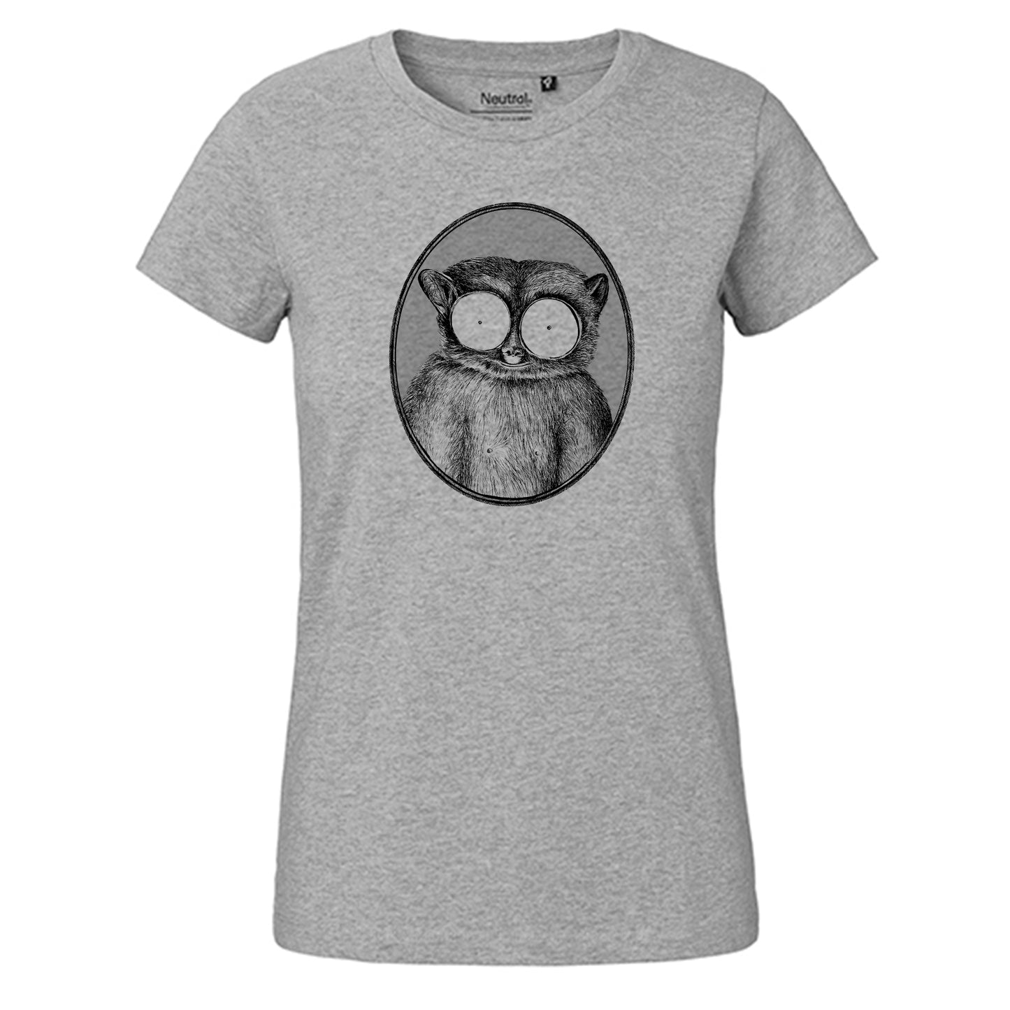 Fair-trade women's t-shirt 'Maki drawn' 100% organic cotton