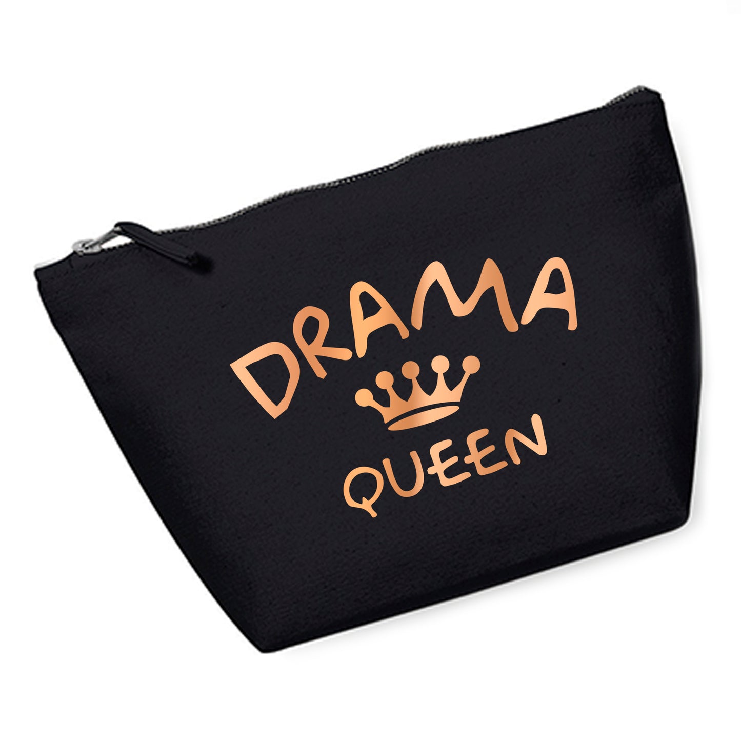 Cosmetic bag (M) 'Drama Queen' cotton canvas